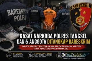 Waduh! Kasat Narkoba dan Enam Anggota Polres Tangsel Ditangkap Bareskrim